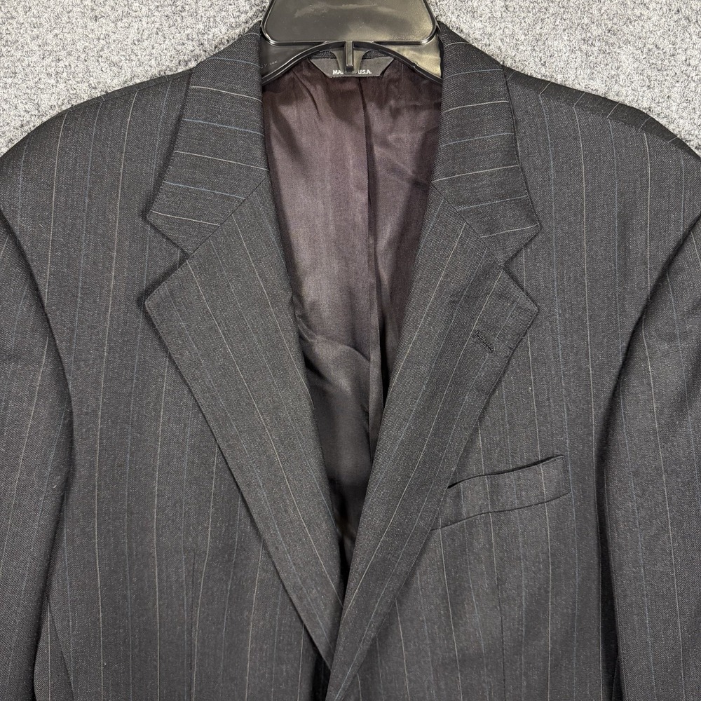 VTG Ralph Lauren Blazer Men Polo University Club Pinstripe Wool Jacket USA Read